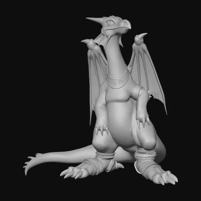 3D model for Bleu the Young Dragon