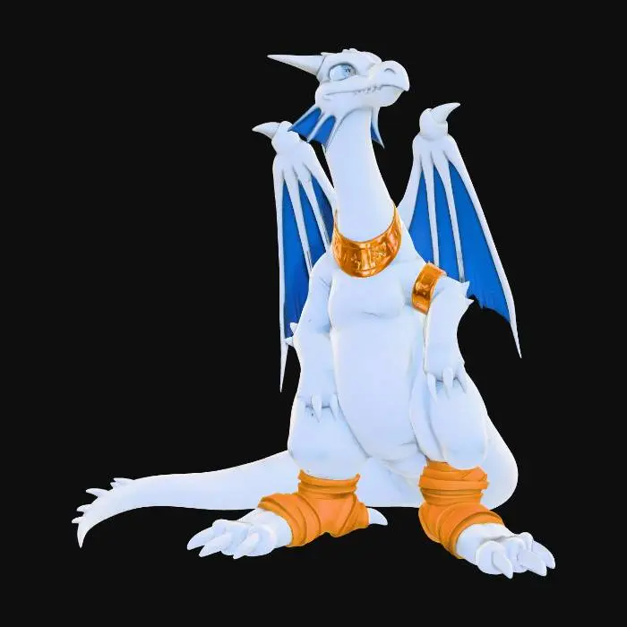 3D model for Bleu the Young Dragon