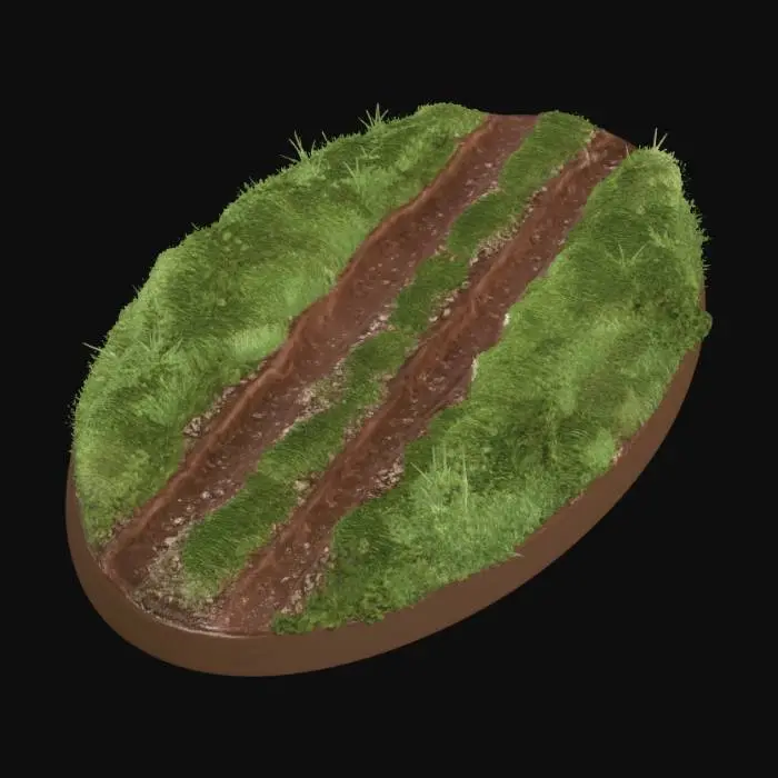 3D model for Grassy walking path tabletop gaming bases