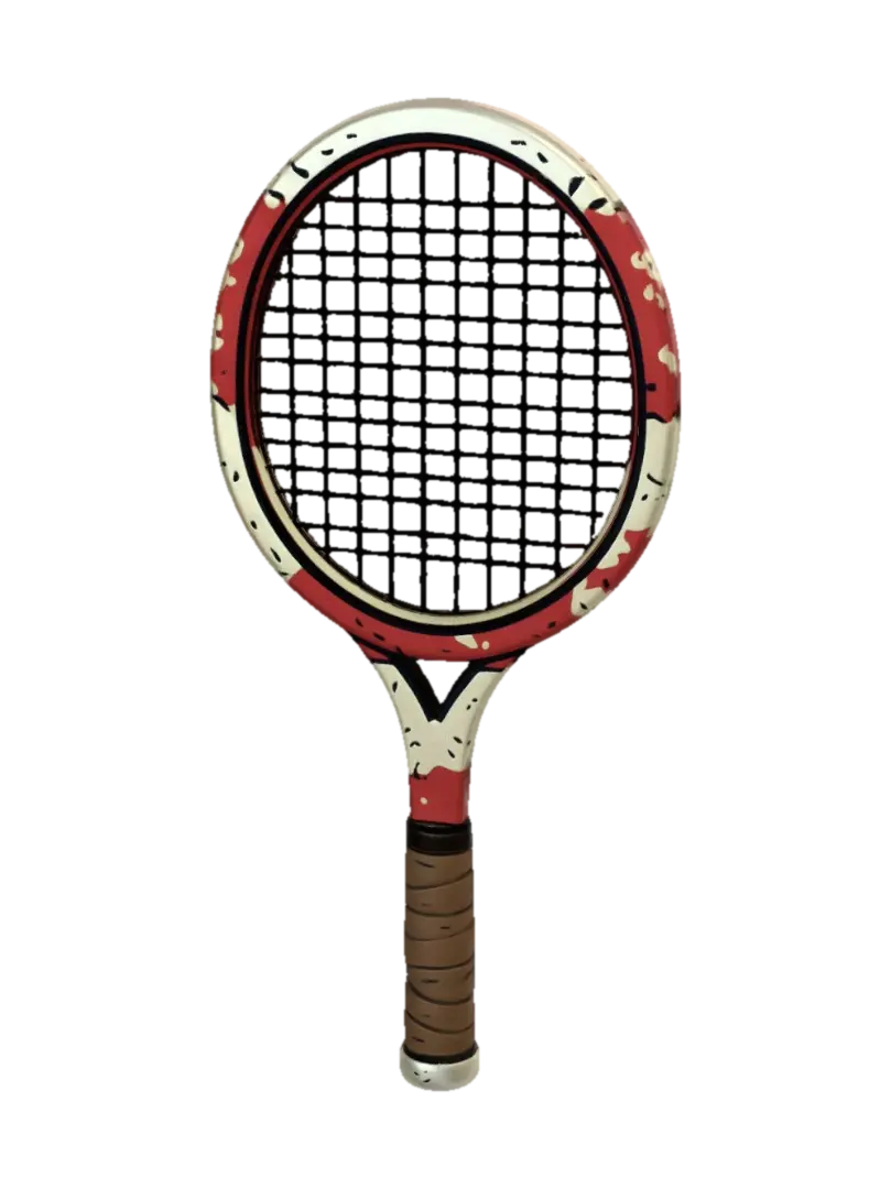 3D-модель Vintage Tennis Racket, сгенерированная ИИ