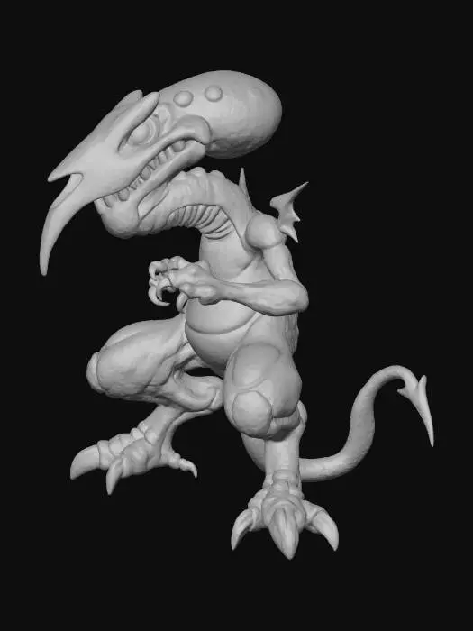 3D model for Alien Lizard Warrior