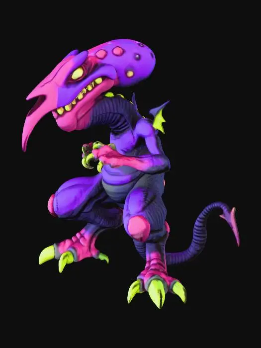 3D model for Alien Lizard Warrior