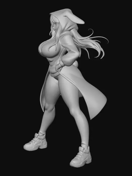 3D model for Bunny Hoodie Warrior