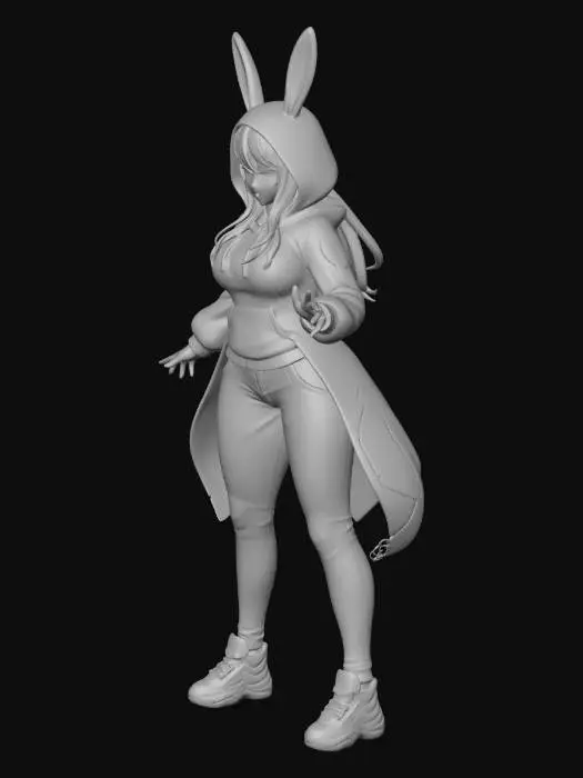 3D model for Bunny Hoodie Character
