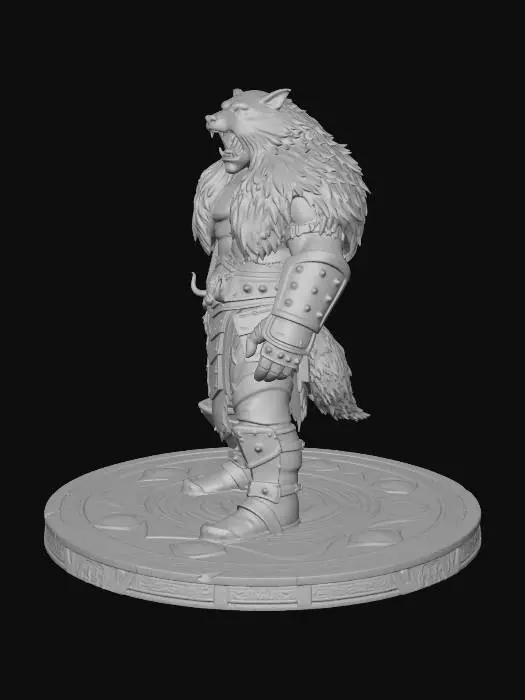 3D model for Wolf-Armor Warrior