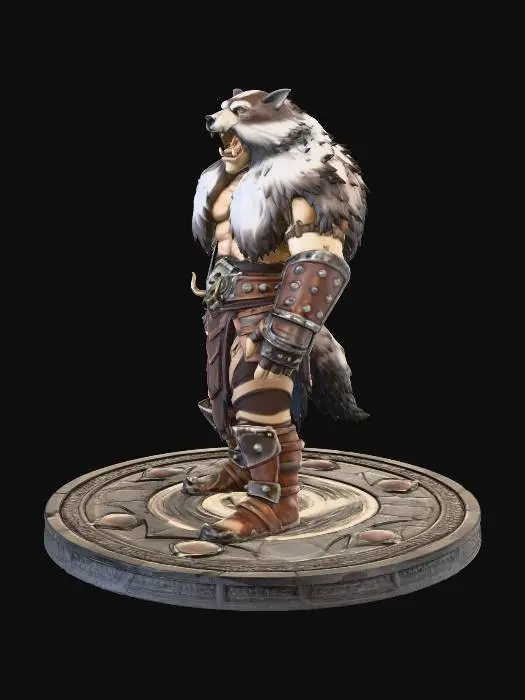 3D model for Wolf-Armor Warrior