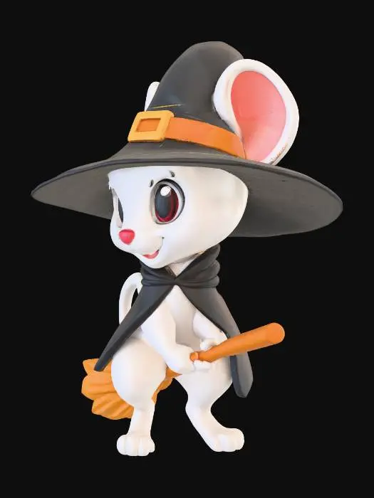 3D model for Whiskers the Witch Mouse