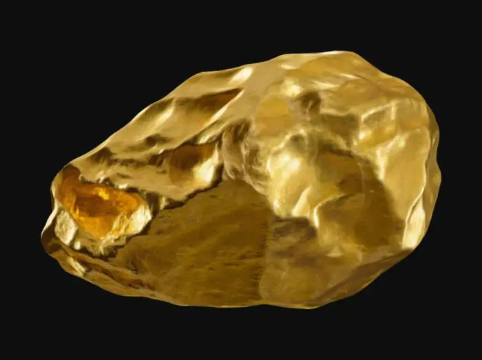 3D model for a gold nugget
