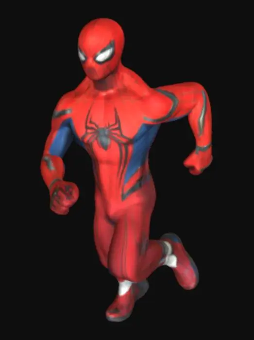 3D model for Spider-man full body HDR HD 4k high quality photorealstic