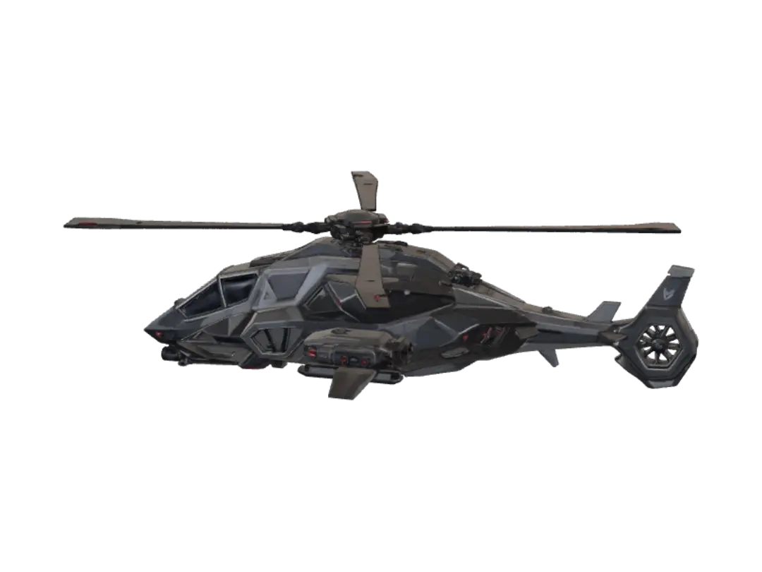 Obsidian Sentinel Helicopter - Camera 3D model, vytvořený pomocí AI