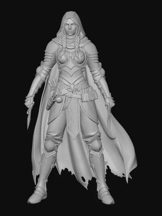 3D model for Moonlit Warrior