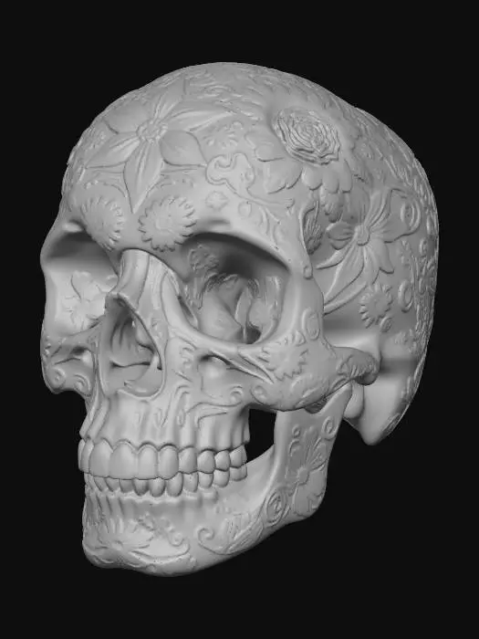 3D model for Floral Skull