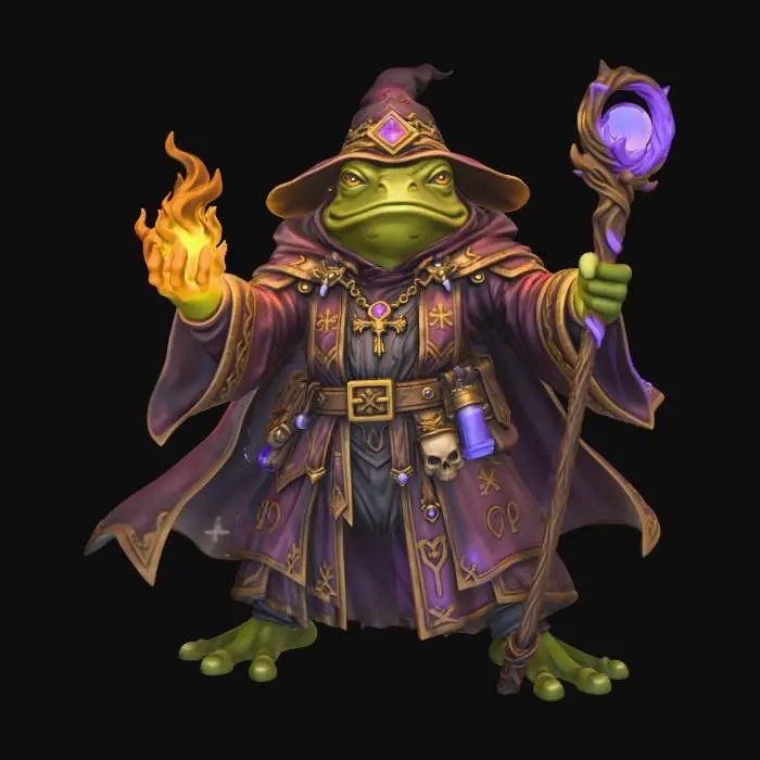 3D model for Frog Wizard