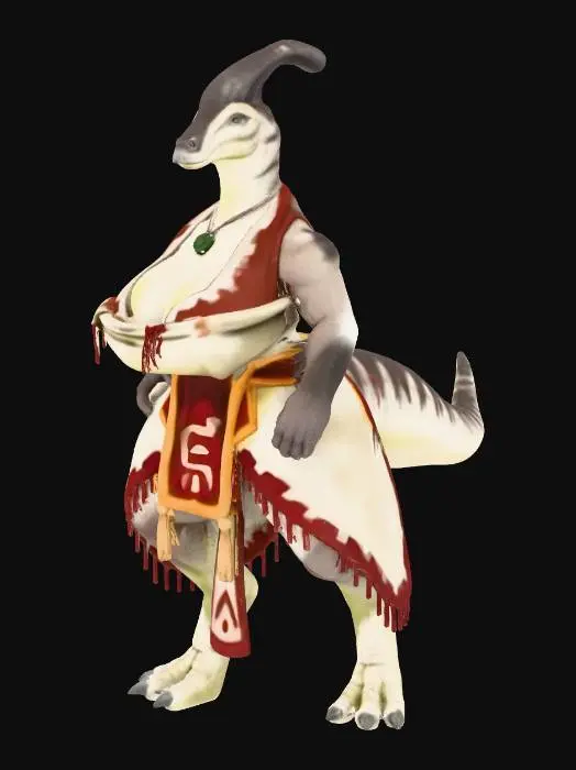 3D model for Dino girl Shaman
