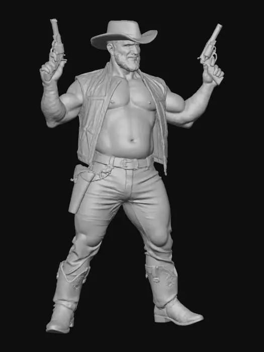 3D model for Gunslinger Cowboy