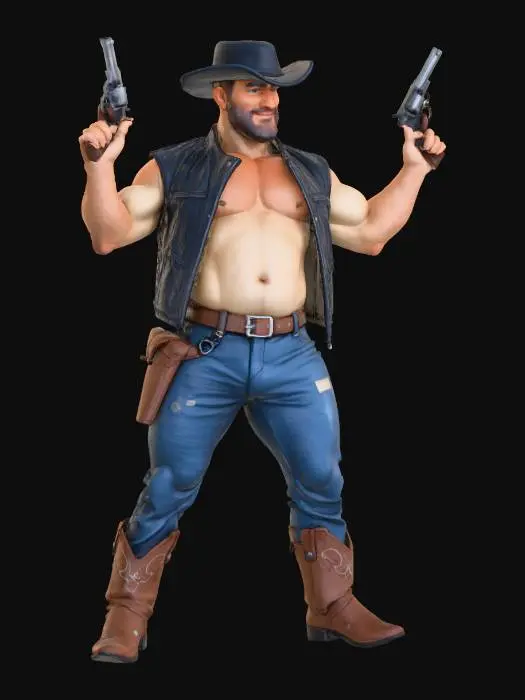 3D model for Gunslinger Cowboy