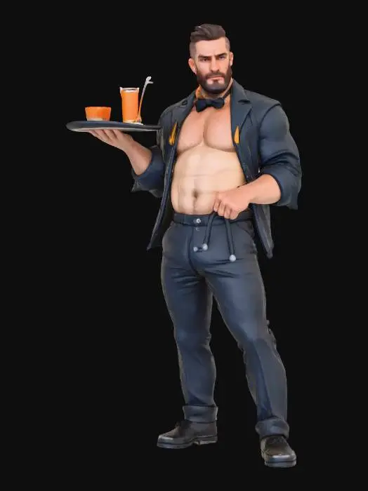 3D model for Waitstaff Warrior