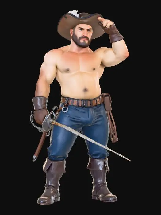 3D model for Musketeer Stance
