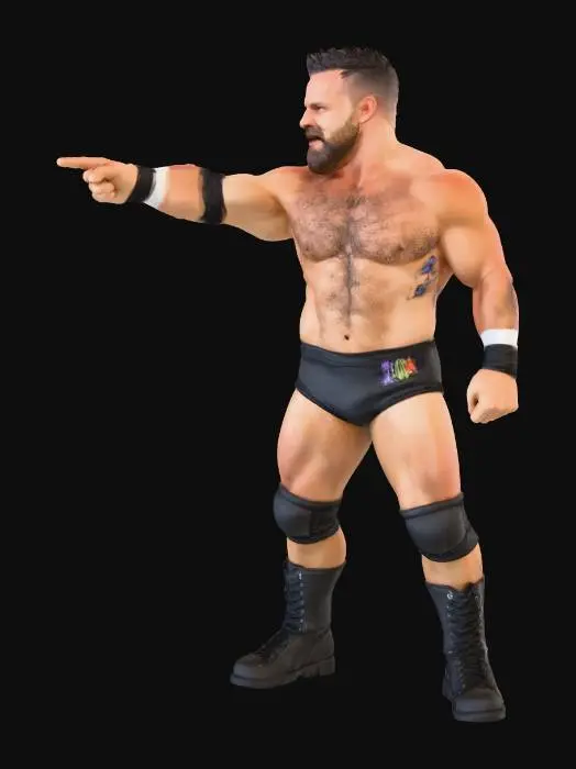 3D model for wrestler