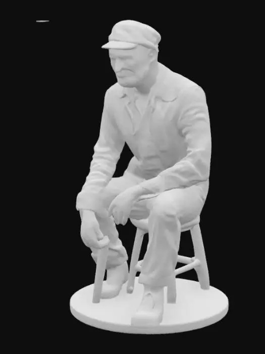 3D model for The Seated Worker.