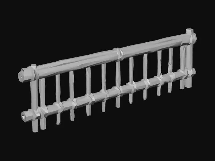 3D model for Rope-Tied Bamboo Barrier　kinkakujigaki