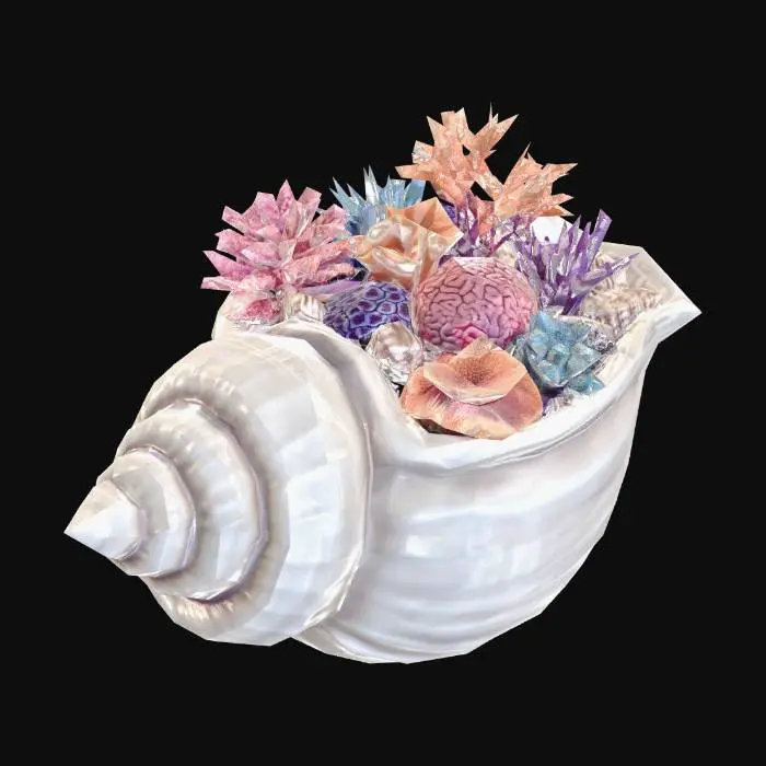3D model for Coral Bouquet in a Shell