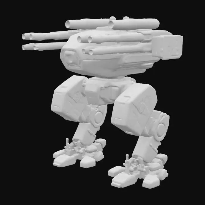 3D model for draw me a Timberwolf battlemech from the cover of mechwarrior 2 video game suitable for 3_d printing