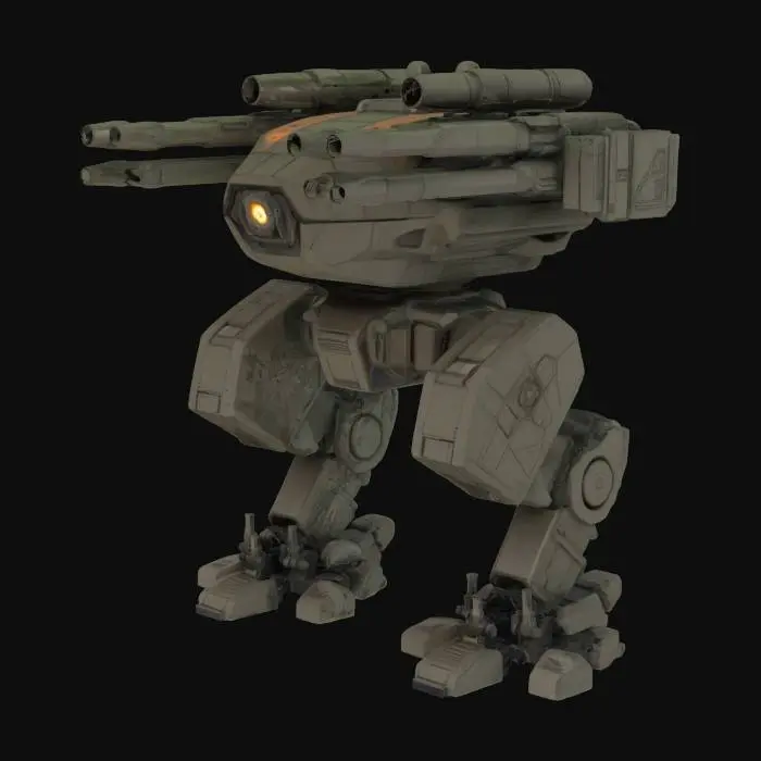 3D model for draw me a Timberwolf battlemech from the cover of mechwarrior 2 video game suitable for 3_d printing