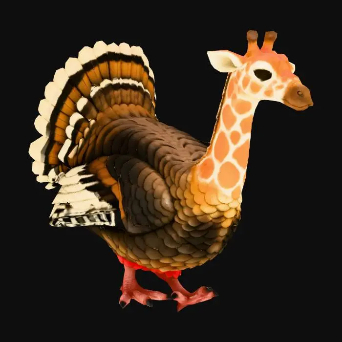 3D model for Giraffe-Feathered Fusion