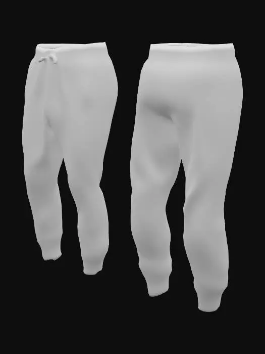 3D model for White Jogger Pants