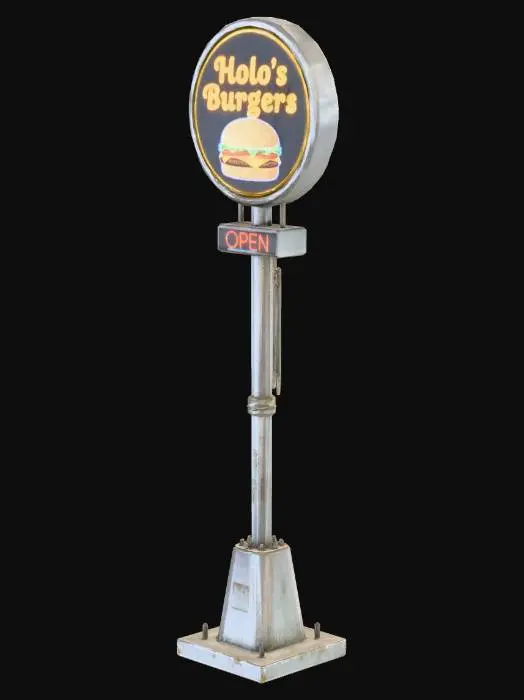 3D model for Holo's Burgers Sign