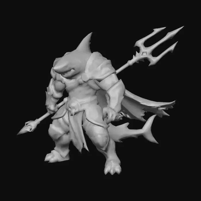 3D model for Shark Warrior of the Abyss