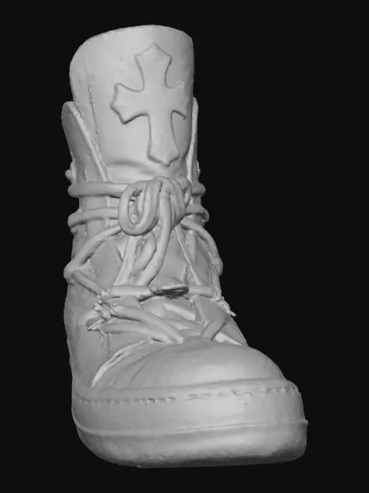 3D model for High-Top Sneaker with Cross Design