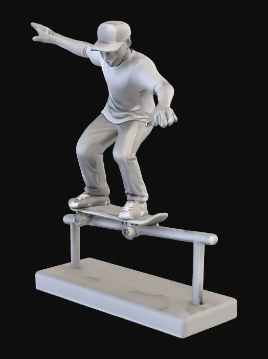 3D model for Skater Sculpture