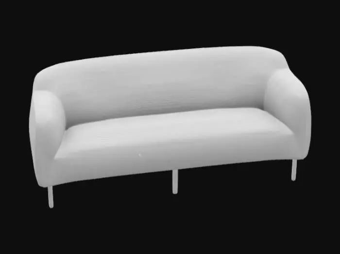 3D model for Blue Patterned Sofa
