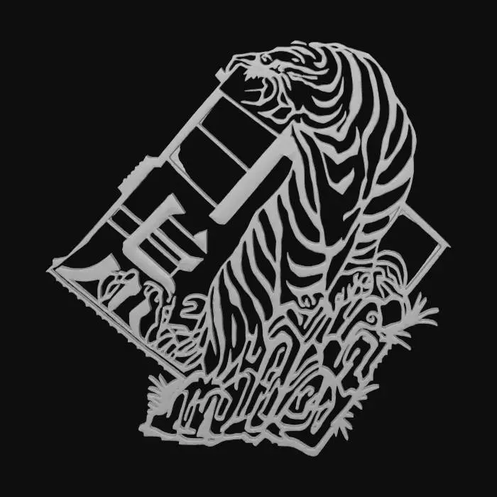 3D model for Tiger's Roar, #Thanksgiving#