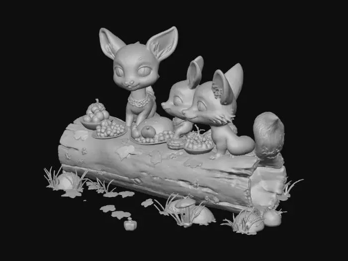 3D model for Autumn Woodland Feast