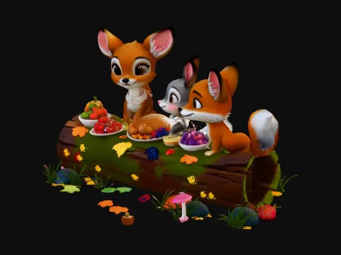 3D model for Autumn Woodland Feast