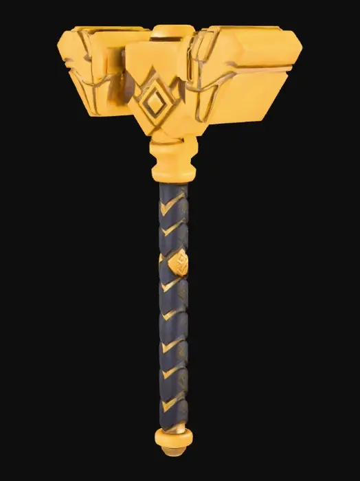 3D model for Warrior's Golden Hammer