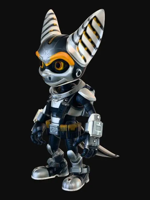 3D model for small robot from ratchet and clank series named agent clank