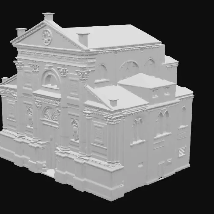 3D model for Historic church facade