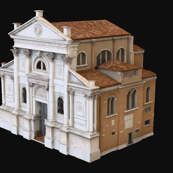 3D model for Historic church facade