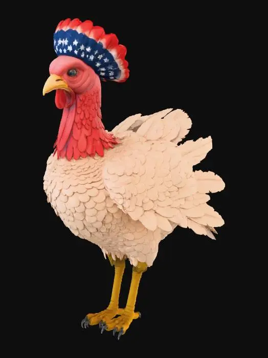 3D model for Patriotic Turkey, #Thanksgiving#