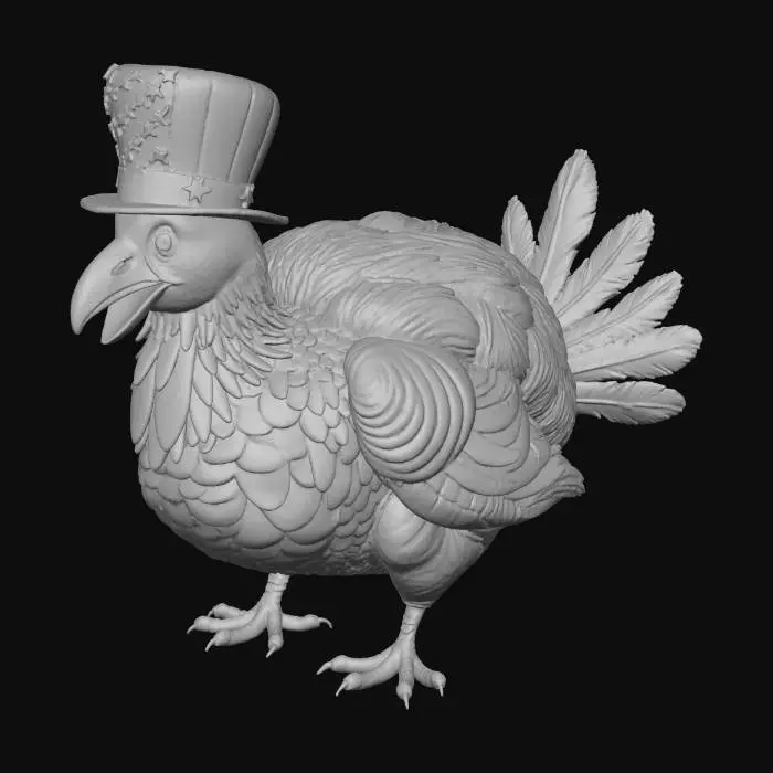 3D model for Patriotic Turkey, #Thanksgiving#
