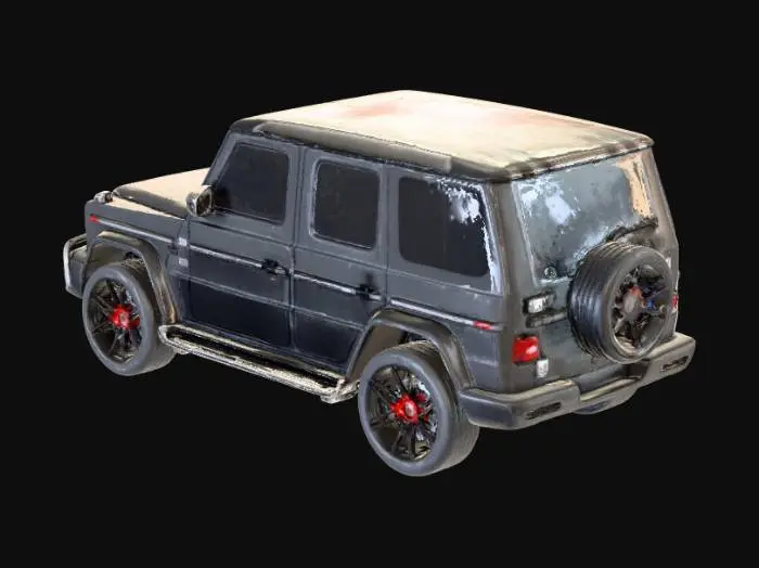 3D model for Genrate a black brabus g wagon g63 realistic and with red calipers