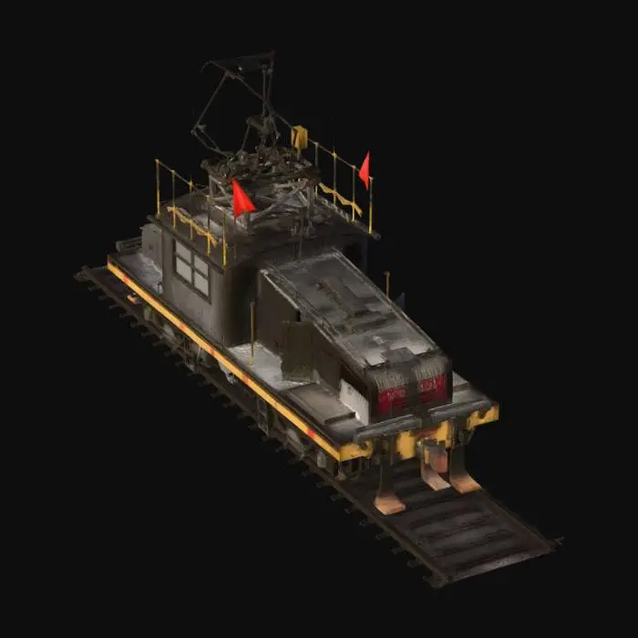 3D model for Rusted Iron Horse on the Rails