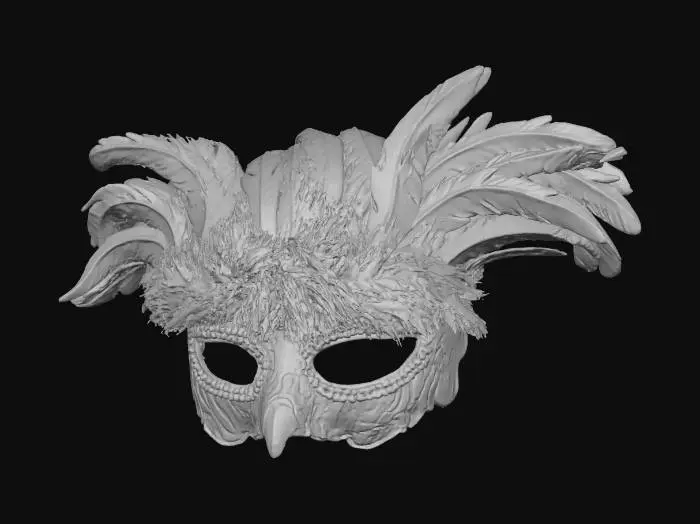 3D model for Feathered Masquerade Mask