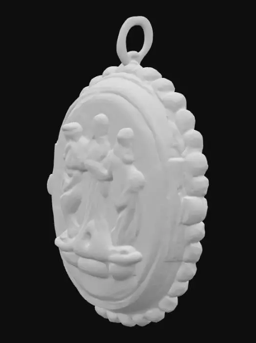 3D model for Cameo Pendant with Three Figures