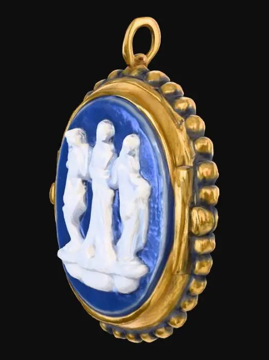 3D model for Cameo Pendant with Three Figures