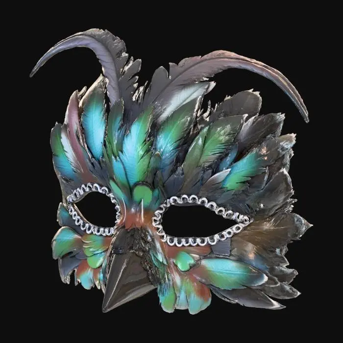 3D model for Feathered Raven Mask